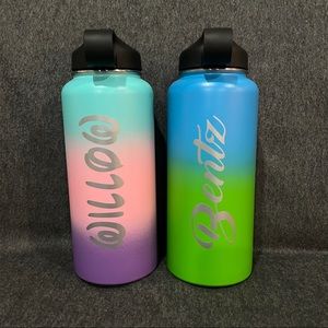 Insulated stainless water bottle 32oz stra…